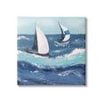 thumbnail image 1 of Stupell Sailing Sea Waves Splashing Landscape Painting Gallery Wrapped Canvas Print Wall Art, 1 of 7