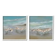 thumbnail image 1 of Stupell Sandpipers Flock Summer Beach Sand Animals & Insects Painting White Framed Art Print Wall Art, Set of 2, 1 of 8