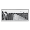 thumbnail image 1 of Stupell Sandy Beach Boardwalk Overhead Seagulls Landscape Photography Gray Framed Art Print Wall Art, 1 of 7
