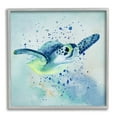 thumbnail image 1 of Stupell Sea Turtle Underwater Bubbles Splash Landscape Painting Gray Framed Art Print Wall Art, 1 of 7