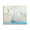 thumbnail image 1 of Stupell Seagulls Flying Ocean Sailboat Landscape Painting Gallery Wrapped Canvas Print Wall Art, 1 of 5