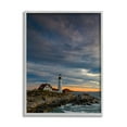 thumbnail image 1 of Stupell Seaside Lighthouse Beacon Coast Landscape Photography Gray Framed Art Print Wall Art, 1 of 7
