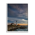 thumbnail image 1 of Stupell Seaside Lighthouse Beacon Coast Landscape Photography White Framed Art Print Wall Art, 1 of 7