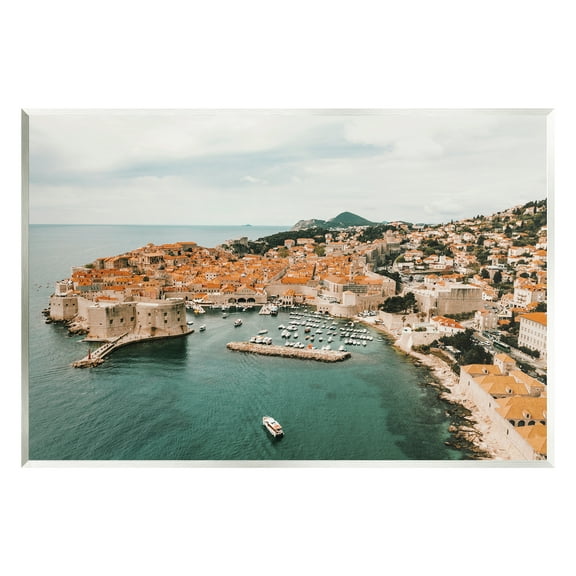 Stupell Seaside Port Town Architecture Landscape Photography Wall Plaque Unframed Art Print Wall Art