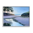 thumbnail image 1 of Stupell Seaside Riverbank Beach Shore Landscape Painting Gray Framed Art Print Wall Art, 1 of 7