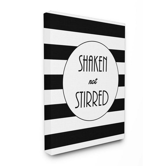 Stupell Shaken Not Stirred Glam Canvas Wall Art design by House of Lulu 16 x 20