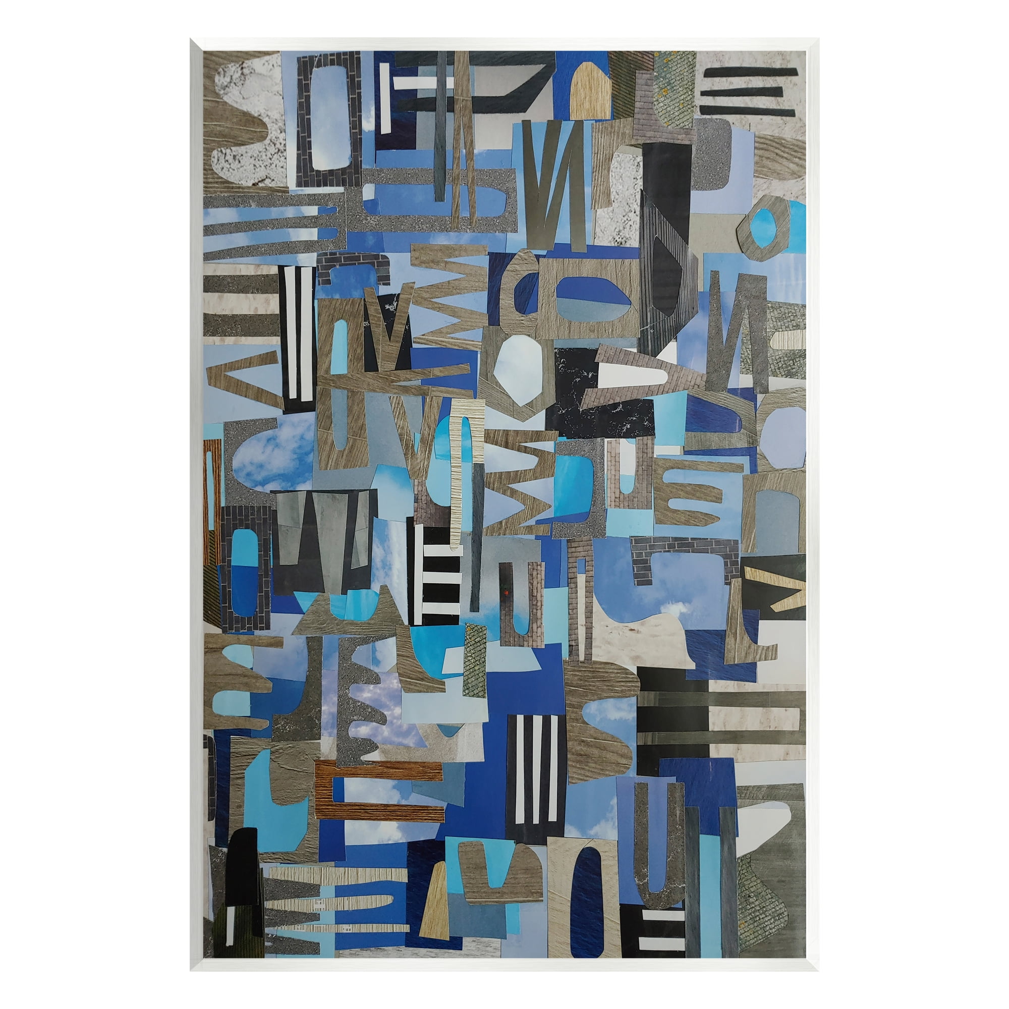 Stupell Skies Over Loire Valley Abstract Collage Abstract Painting Wall Plaque Unframed Art Print Wall Art