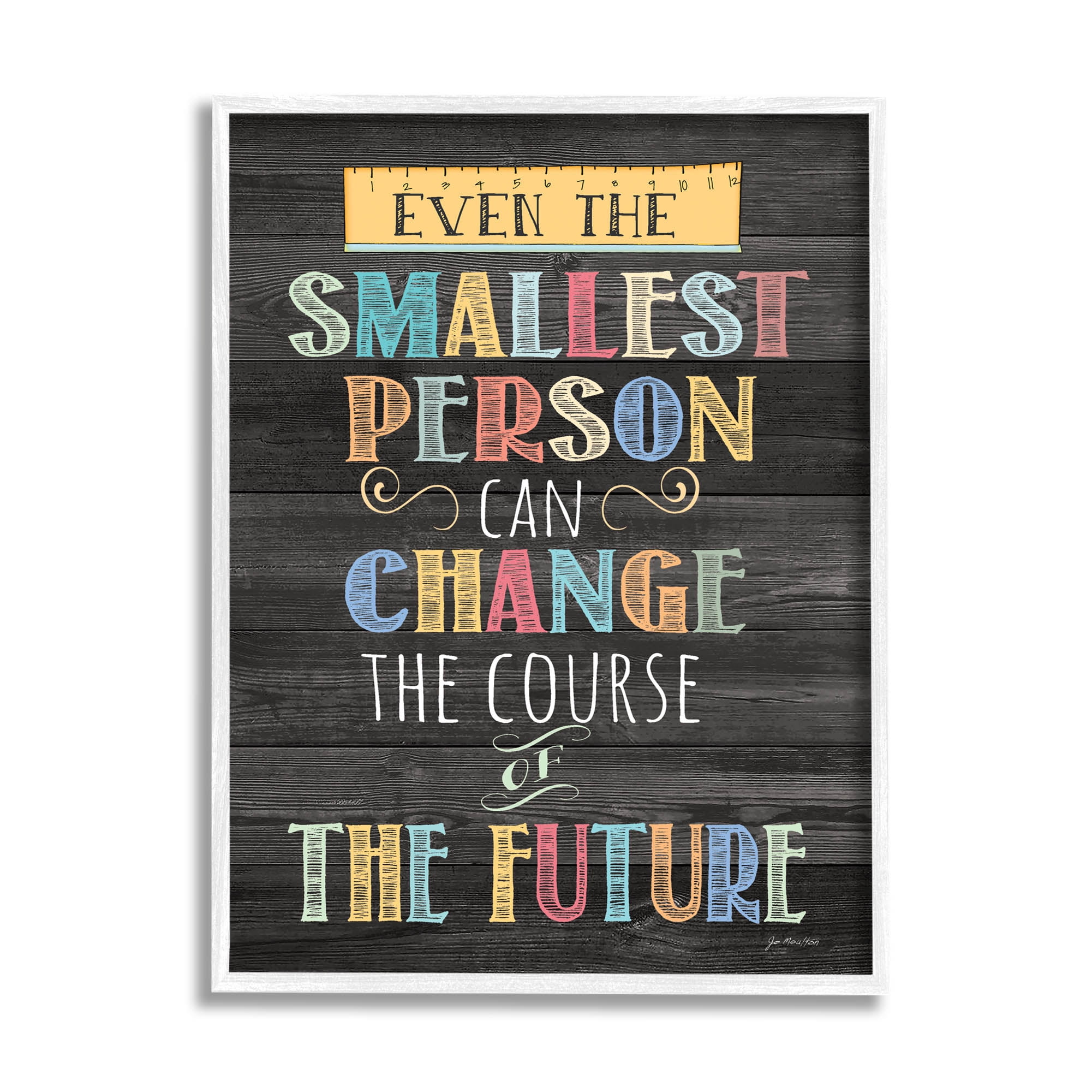 Stupell Smallest Person Can Change Future Inspirational Inspirational Painting White Framed Art Print Wall Art