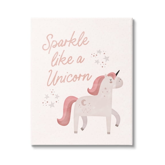 Stupell Sparkle Like A Unicorn Constellations Fairy Tales & Fantasy Painting Gallery Wrapped Canvas Print Wall Art