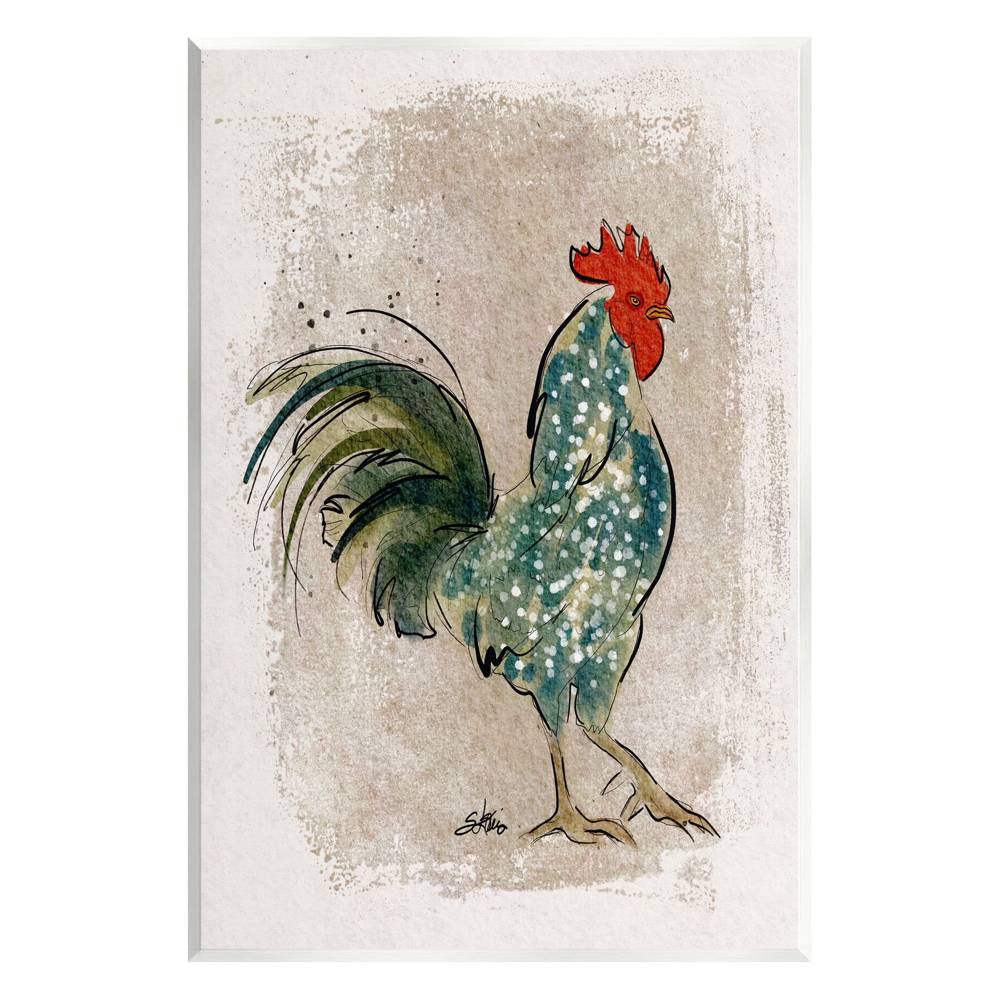 Stupell Speckled Hen Country Bird Animals & Insects Painting Wall Plaque Unframed Art Print Wall Art