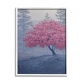 thumbnail image 1 of Stupell Spring Cherry Blossom Foggy Path Landscape Photography White Framed Art Print Wall Art, 1 of 7