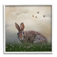 thumbnail image 1 of Stupell Spring Rabbit Meadow Butterflies Animals & Insects Photography White Framed Art Print Wall Art, 1 of 7