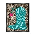 thumbnail image 1 of Stupell Spurs & Bling Cowgirl Thing Boot Inspirational Painting Black Floater Framed Art Print Wall Art, 1 of 6
