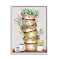 thumbnail image 1 of Stupell Stacked Potted Herbs Garden Botanical & Floral Painting White Framed Art Print Wall Art, 1 of 7