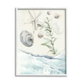 thumbnail image 1 of Stupell Starfish & Shells Lapping Beach Shore Landscape Painting White Framed Art Print Wall Art, 1 of 7