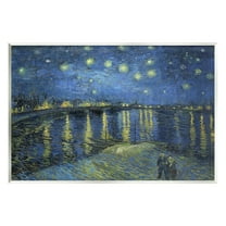 Stupell Starry Night Over Rhone Classic Landscape Painting Wall Plaque Unframed Art Print Wall Art