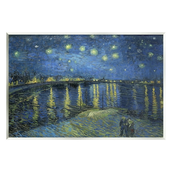 Stupell Starry Night Over Rhone Classic Landscape Painting Wall Plaque Unframed Art Print Wall Art