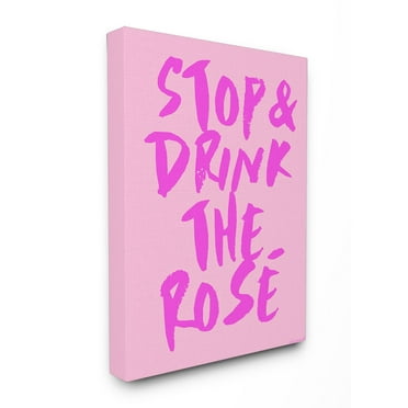 Stupell  'Stop and Drink the Rose' Stretched Canvas Wall Art 24 x 30