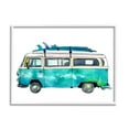 thumbnail image 1 of Stupell Summer Vacation Surfboard Van Landscape Painting White Framed Art Print Wall Art, 1 of 7