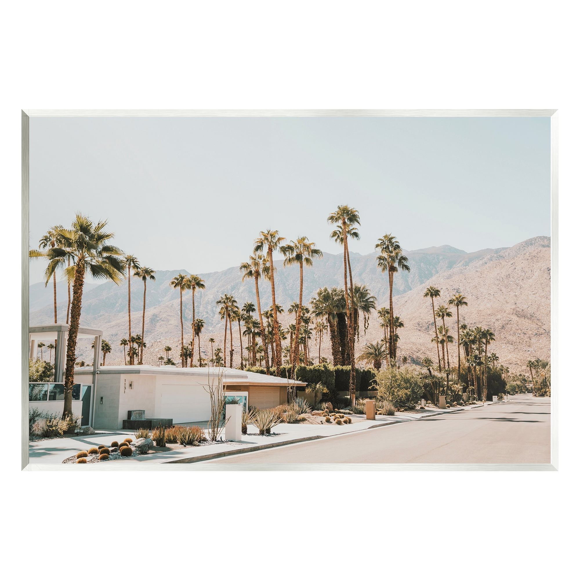 Stupell Summer Villa Town Palm Trees Landscape Photography Wall Plaque Unframed Art Print Wall Art