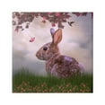 thumbnail image 1 of Stupell Summertime Friends Floral Rabbit Butterfly Animals & Insects Photography Gallery Wrapped Canvas Print Wall Art, 1 of 7