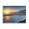 thumbnail image 1 of Stupell Sunlit Coastal Pier Ocean Foam Landscape Photography White Framed Art Print Wall Art, 1 of 7