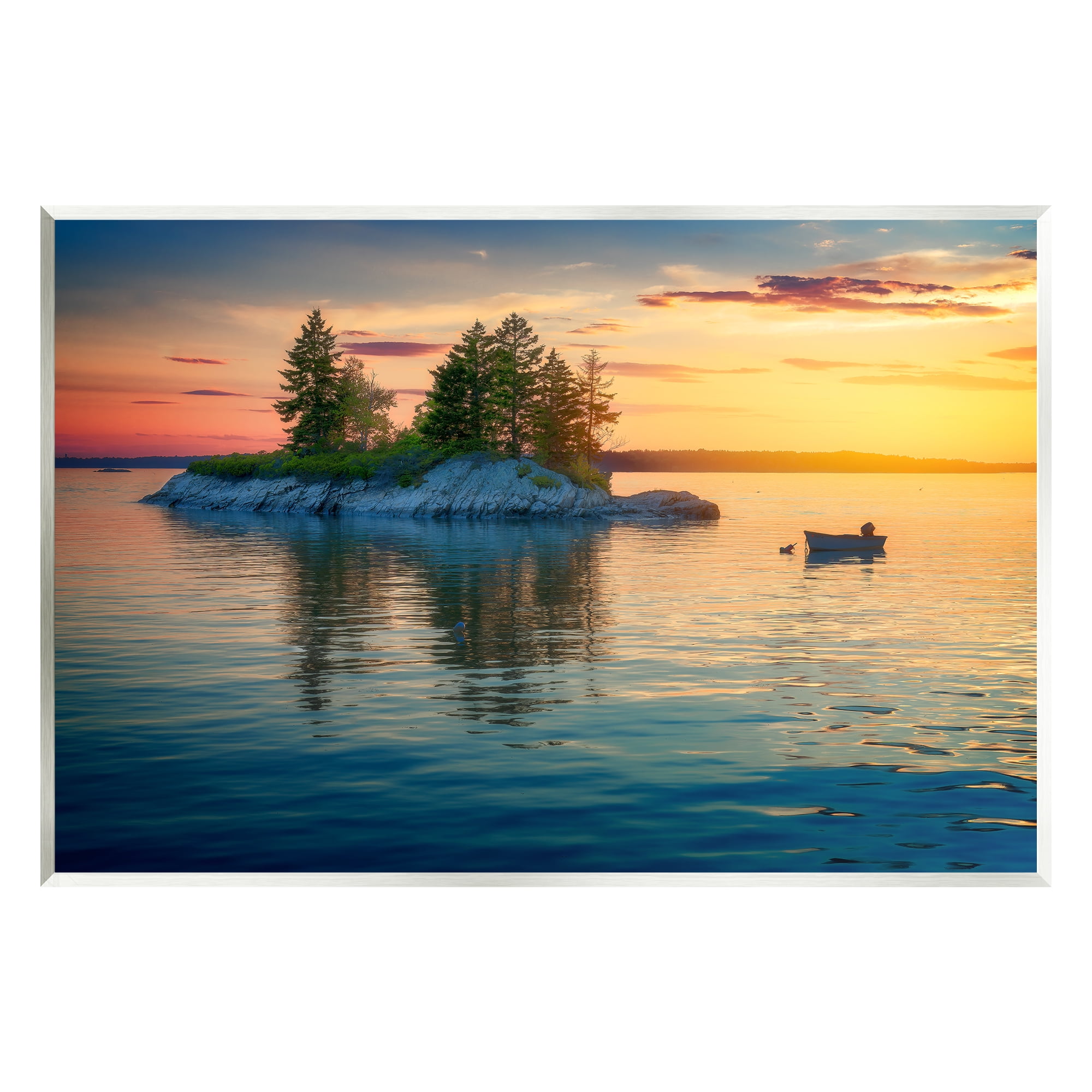 Stupell Sunset Island Horizon Photography Landscape Photography Wall Plaque Unframed Art Print Wall Art
