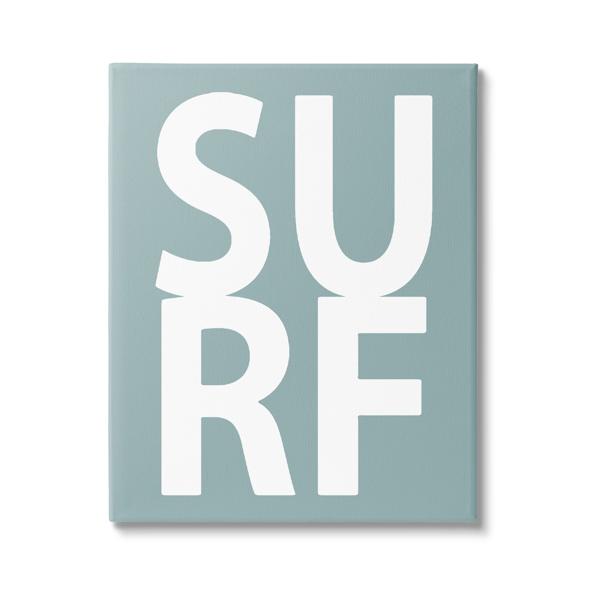 Stupell Surf Summer Fun Turquoise Phrase Landscape Painting Gallery Wrapped Canvas Print Wall Art