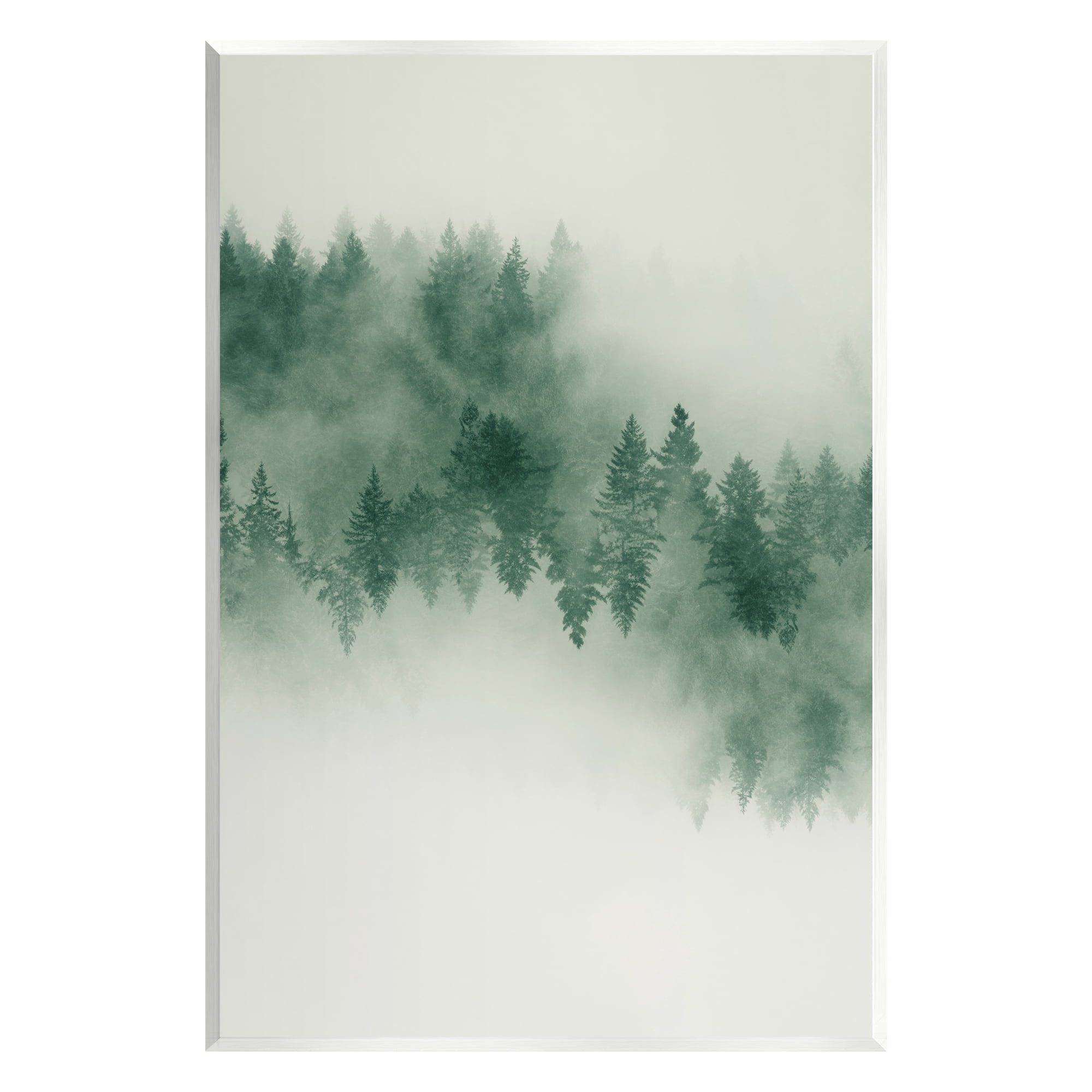 Stupell Surreal Foggy Forest Trees Landscape Painting Wall Plaque Unframed Art Print Wall Art