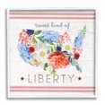 thumbnail image 1 of Stupell Sweet Land Of Liberty Floral USA Holiday Painting White Framed Art Print Wall Art, 1 of 7