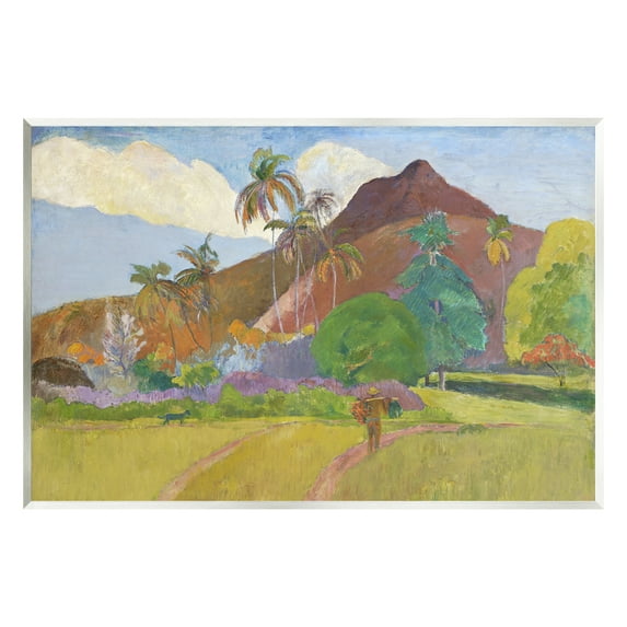 Stupell Tahitian Landscape Gauguin Painting Landscape Painting Wall Plaque Unframed Art Print Wall Art
