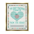 thumbnail image 1 of Stupell Teach From The Heart School Phrase Food & Beverage Painting Gold Floater Framed Art Print Wall Art, 1 of 6