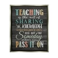 thumbnail image 1 of Stupell Teaching Is Sharing Knowledge Rustic Inspirational Painting Gray Floater Framed Art Print Wall Art, 1 of 1