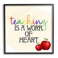 thumbnail image 1 of Stupell Teaching Is Work Of Heart Phrase Food & Beverage Painting Black Framed Art Print Wall Art, 1 of 7