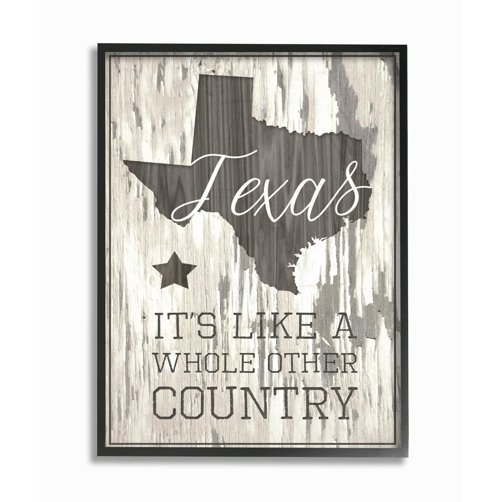 Stupell Texas, A Whole Other Country Framed Giclee Texture Art 11 x 14