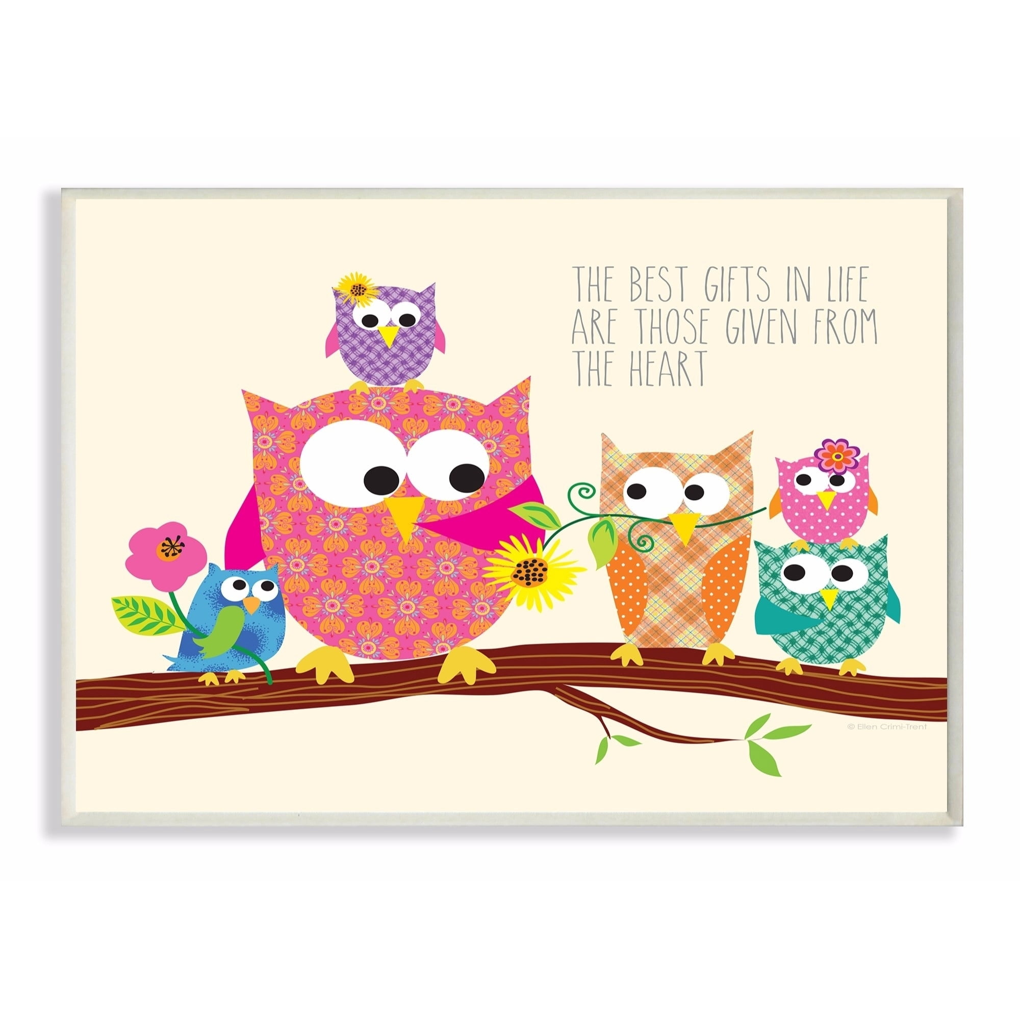 Stupell The Best Gifts In Life Owls Wall Art