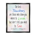 thumbnail image 1 of Stupell The Best Teachers Pastel Phrase Inspirational Painting Black Floater Framed Art Print Wall Art, 1 of 6