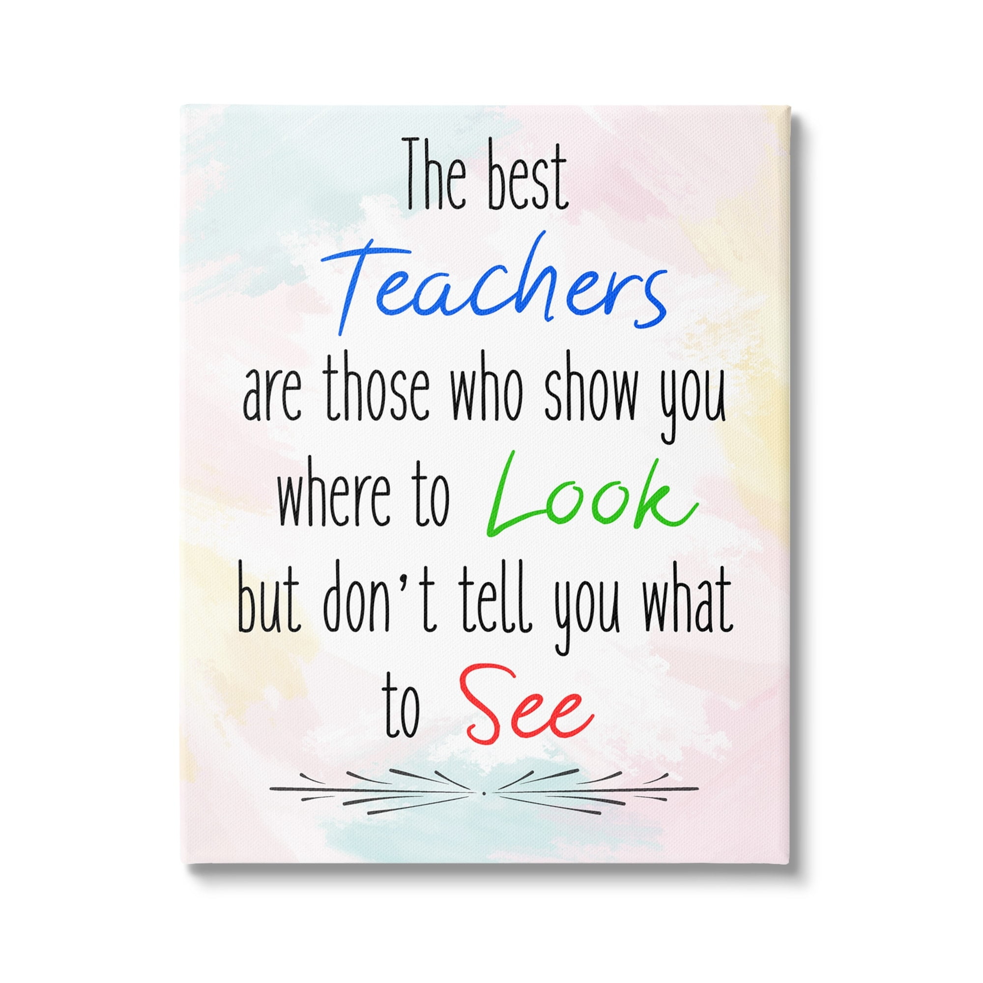 Stupell The Best Teachers Pastel Phrase Inspirational Painting Gallery Wrapped Canvas Print Wall Art