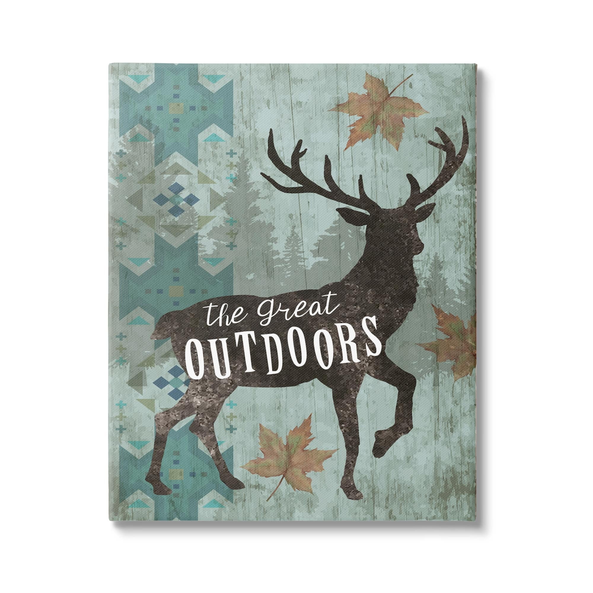 Stupell The Great Outdoors Deer Silhouette Animals & Insects Painting Gallery Wrapped Canvas Print Wall Art