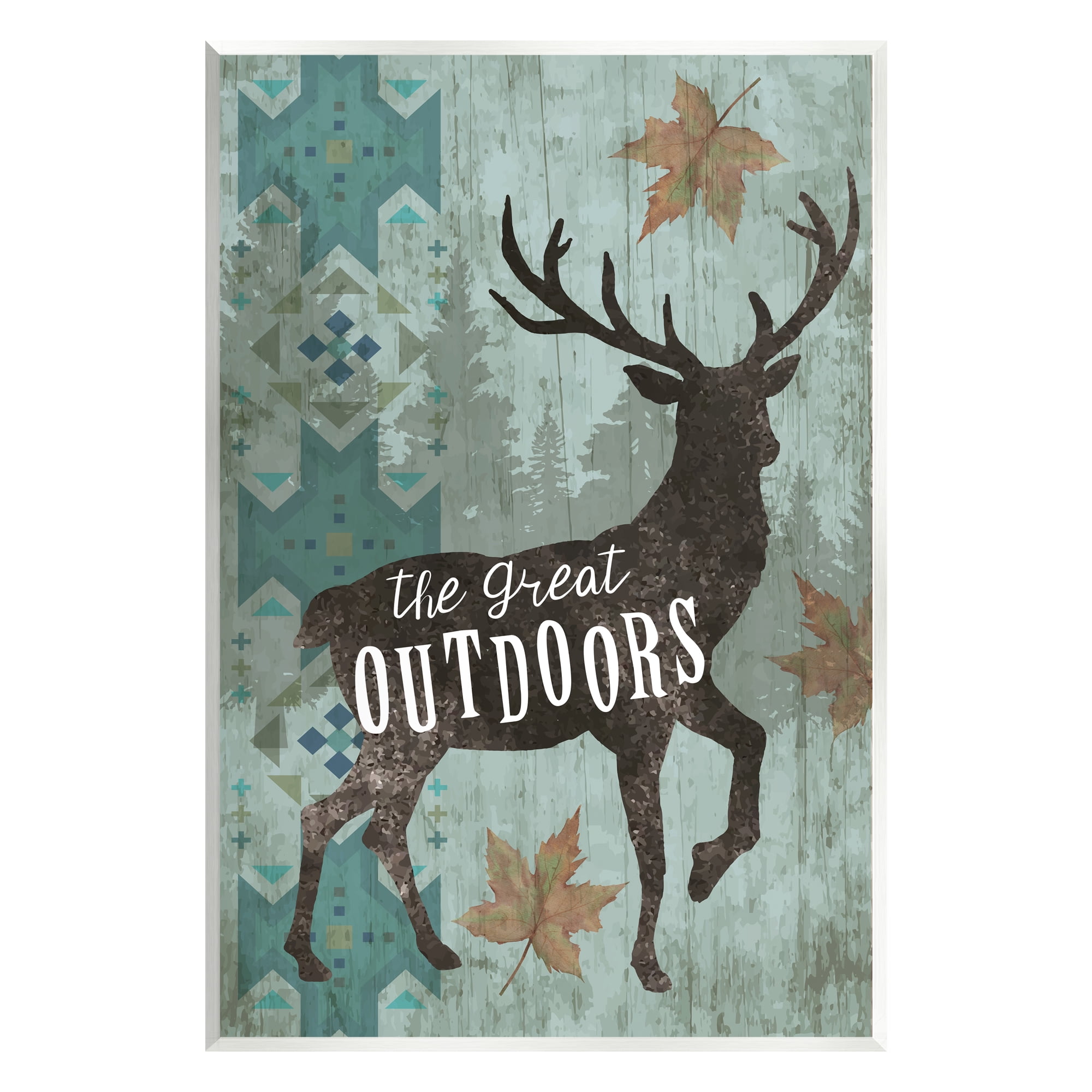 Stupell The Great Outdoors Deer Silhouette Animals & Insects Painting Wall Plaque Unframed Art Print Wall Art