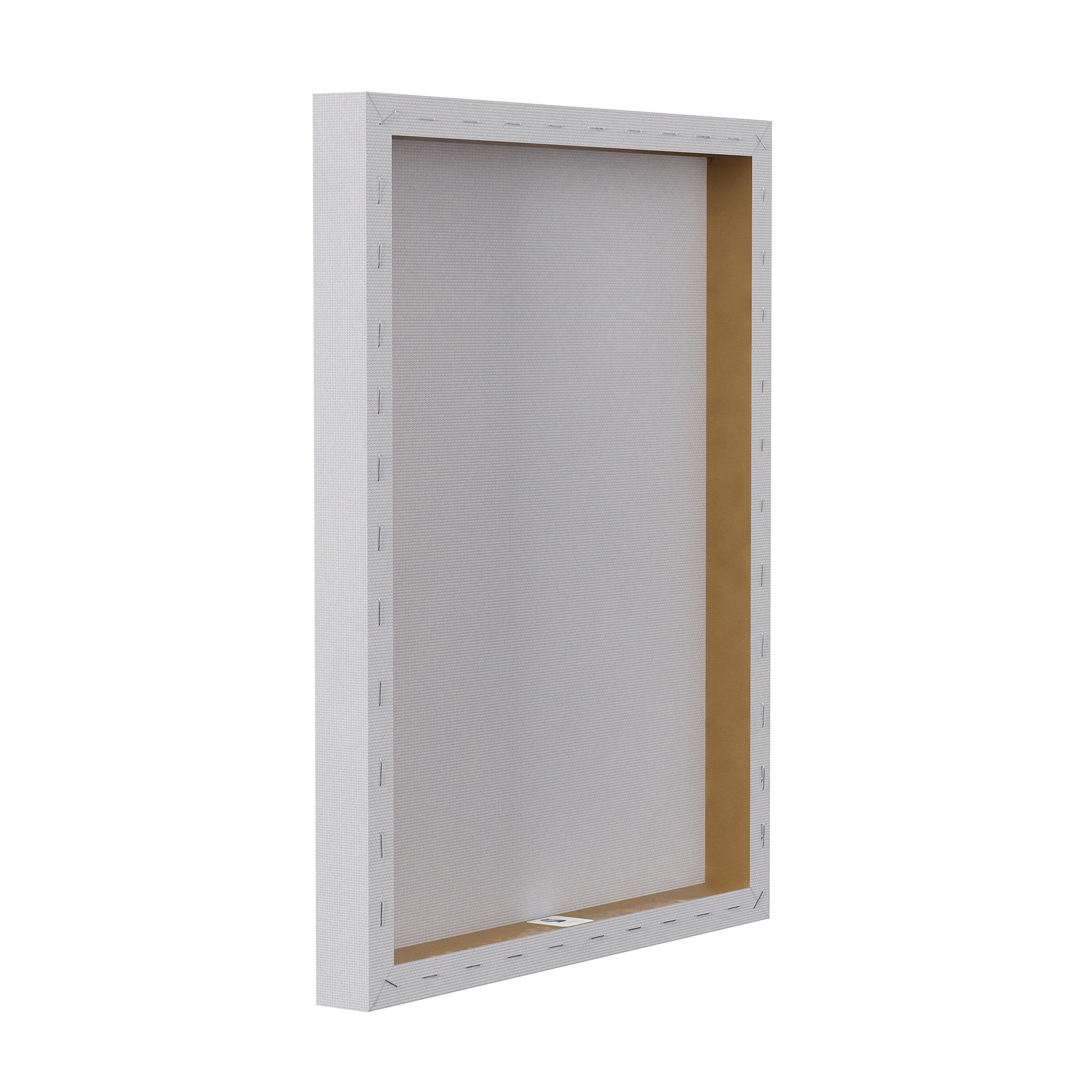 16x20 White Canvas Print with Wooden Frame