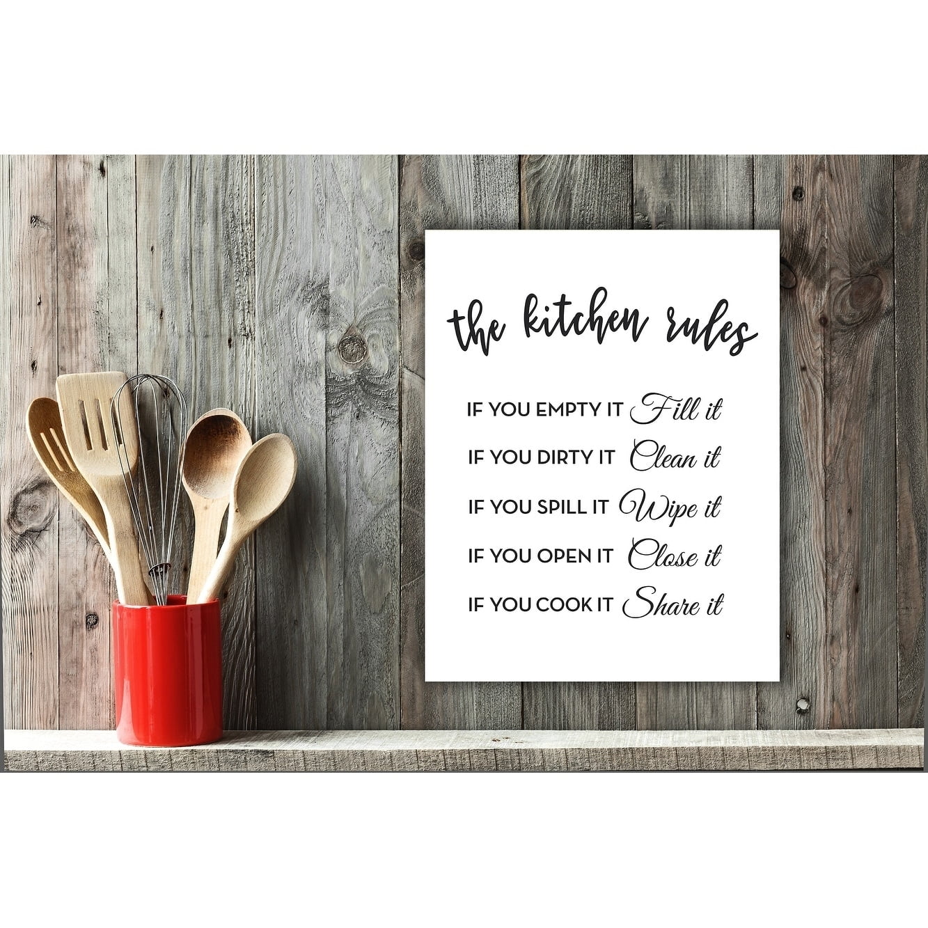 Stupell The Kitchen Rules If You Wall Plaque Art 10 x 15