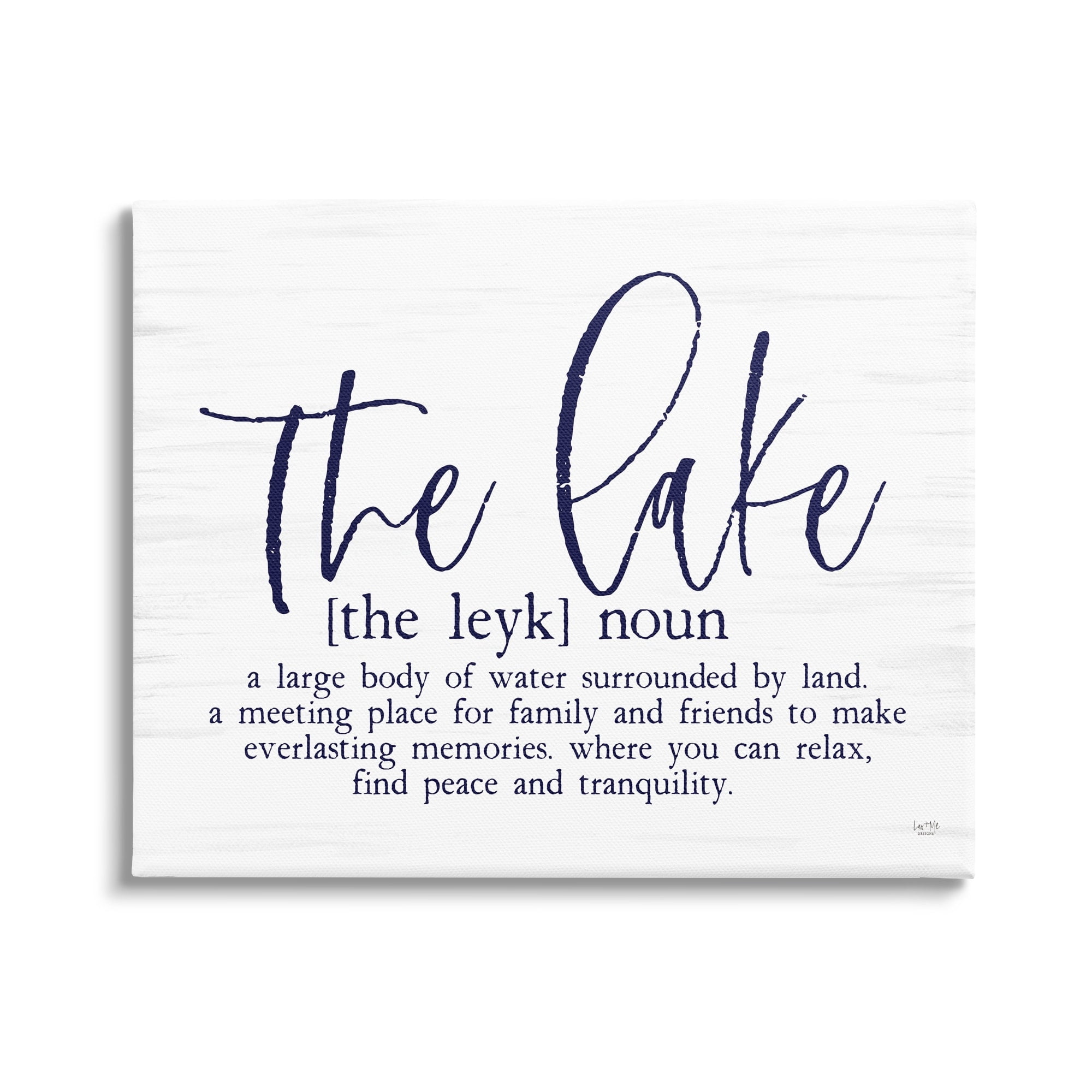 Stupell The Lake Definition Family Phrase Landscape Painting Gallery Wrapped Canvas Print Wall Art