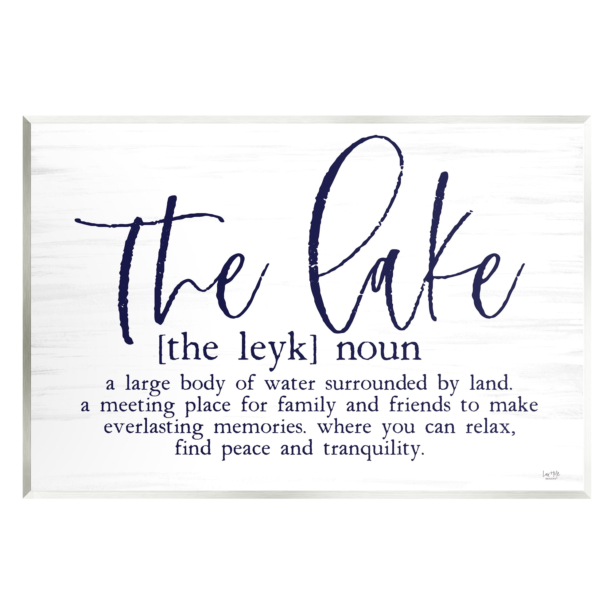 Stupell The Lake Definition Family Phrase Landscape Painting Wall Plaque Unframed Art Print Wall Art