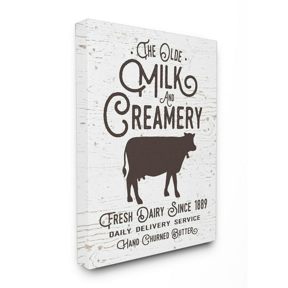 Stupell The Old Creamery Vintage Sign Stretched Canvas Wall Art 16 x 20