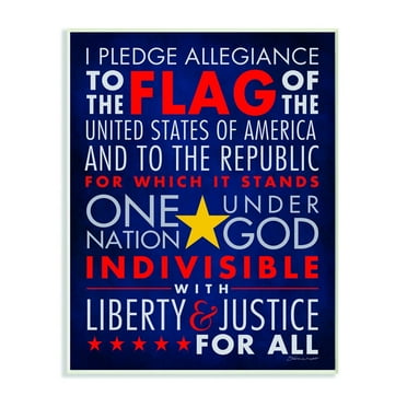 Stupell  The Pledge Of Allegiance Textual Art Wall Plaque