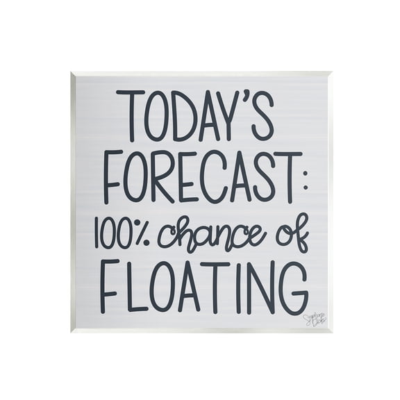 Stupell Today's Forecast Floating Grey Phrase Landscape Painting Wall Plaque Unframed Art Print Wall Art