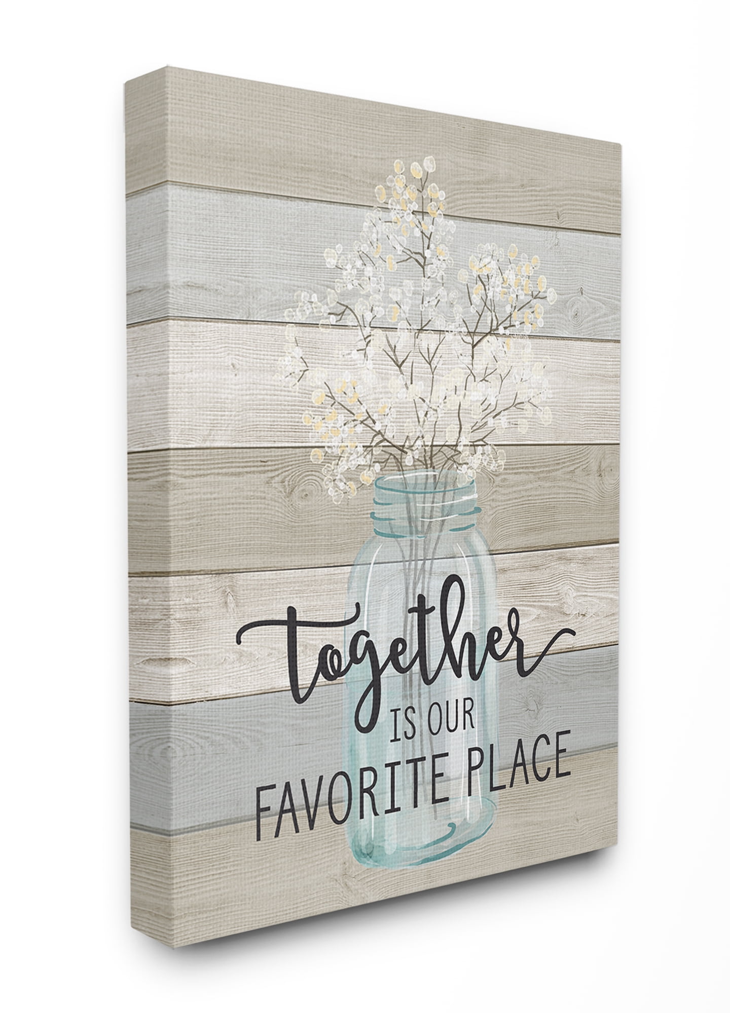 Stupell Together is Our Favorite Place Canvas Art, 16 x 1.5 x 20