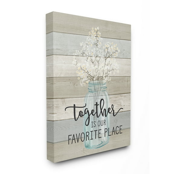 Stupell Together is Our Favorite Place Canvas Art, 16 x 1.5 x 20