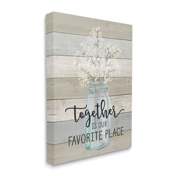 Stupell Together is Our Favorite Place Canvas Art, 30 x 1.5 x 40
